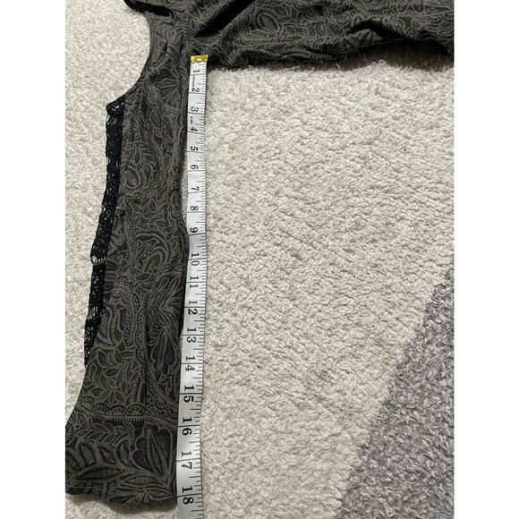 Abercrombie & Fitch Women's Size XS Shoulder-less Blouse Gray Paisley - Picture 5 of 9